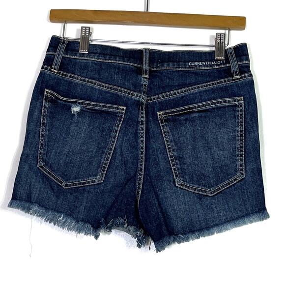 Current/Elliott Ultra High Waist Button Fly Belloc Jean Shorts 27 EUC - Picture 6 of 11